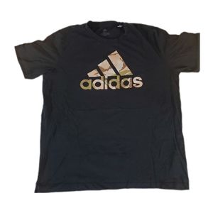 Black Camo Print Adidas men's T Shirt Size Large